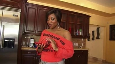 wild black man is fucking one cute ebony chick in hardcore.