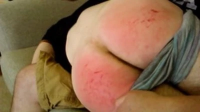 me spanked hard over the knee