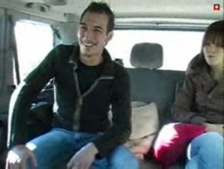 discreet lovers screw in a van