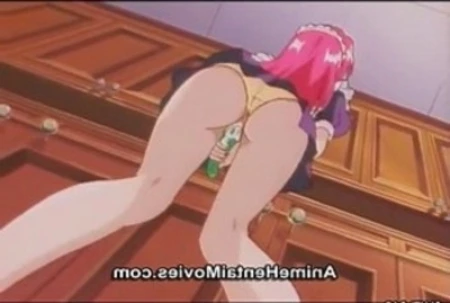 busty housemaid doing blowjob end with cum anime hentai.