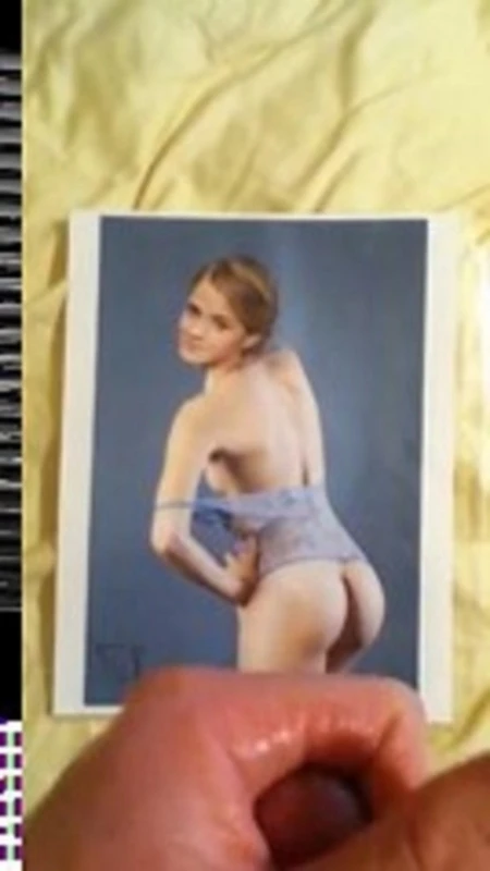 emma watson splashed with cum on naked ass and back