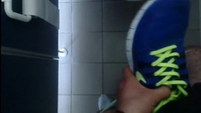 i was permanenty horny. so decided to blow a load in nike 5. 0