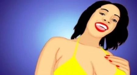 cartoon cutie with a bumpy belly gets slammed, rough and tumble