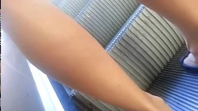 white skirt, thong