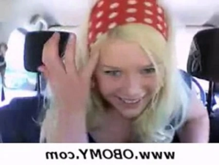 norwegian pornstar masturbates in rental car.