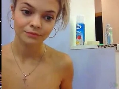 angel faced blonde immature with a delicious slender figure and no tits whatsoever flaunts her neatly trimmed muff butt before making some