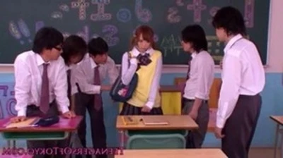 innocent asian schoolgirl in bukkake action