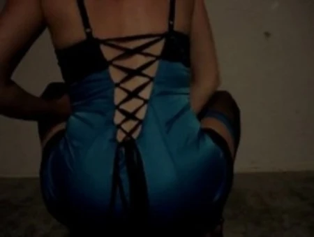 dirty slut pissing on the carpet in lingerie