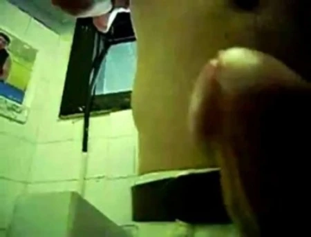 nat meets dave in the toilet at pub and has a nice taste of his huge cock
