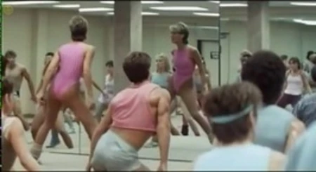 leggy darlings sweat it out in leotards, getting limber for a hot session