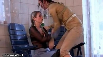 two hot and wet girls getting dirty